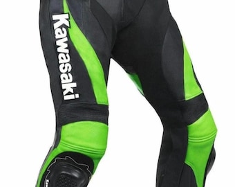 Leather Motorcycle Racing Pants: CE Approved Protection, Knee Sliders