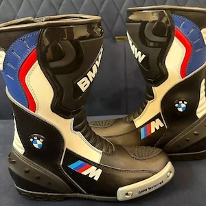 BMW Motorrad Boots Motorcycle Real Leather Racing Boots