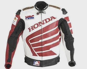 Honda Motorbike  CowHide Leather Jacket, Bikers Racing Motorcycle Jacket