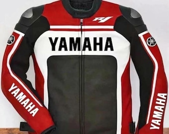 Yamaha MotoBike Motorcycle Racing  Jacket CowHide Leather jacket