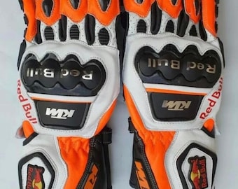 KTM Motorrad-Leder Racing Handschuhe Motorrad-Handschuhe