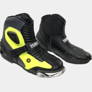 Yamaha Motorcycle Motorbike Racing Leather Boots Biker Shoes