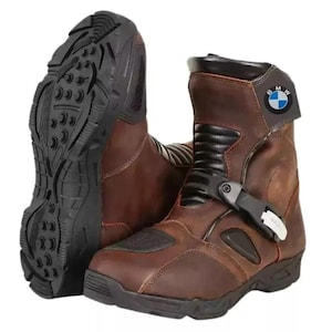 BMW Motorcycle Waterproof CE Touring Adventure Boots,Short Leather Riding Boots