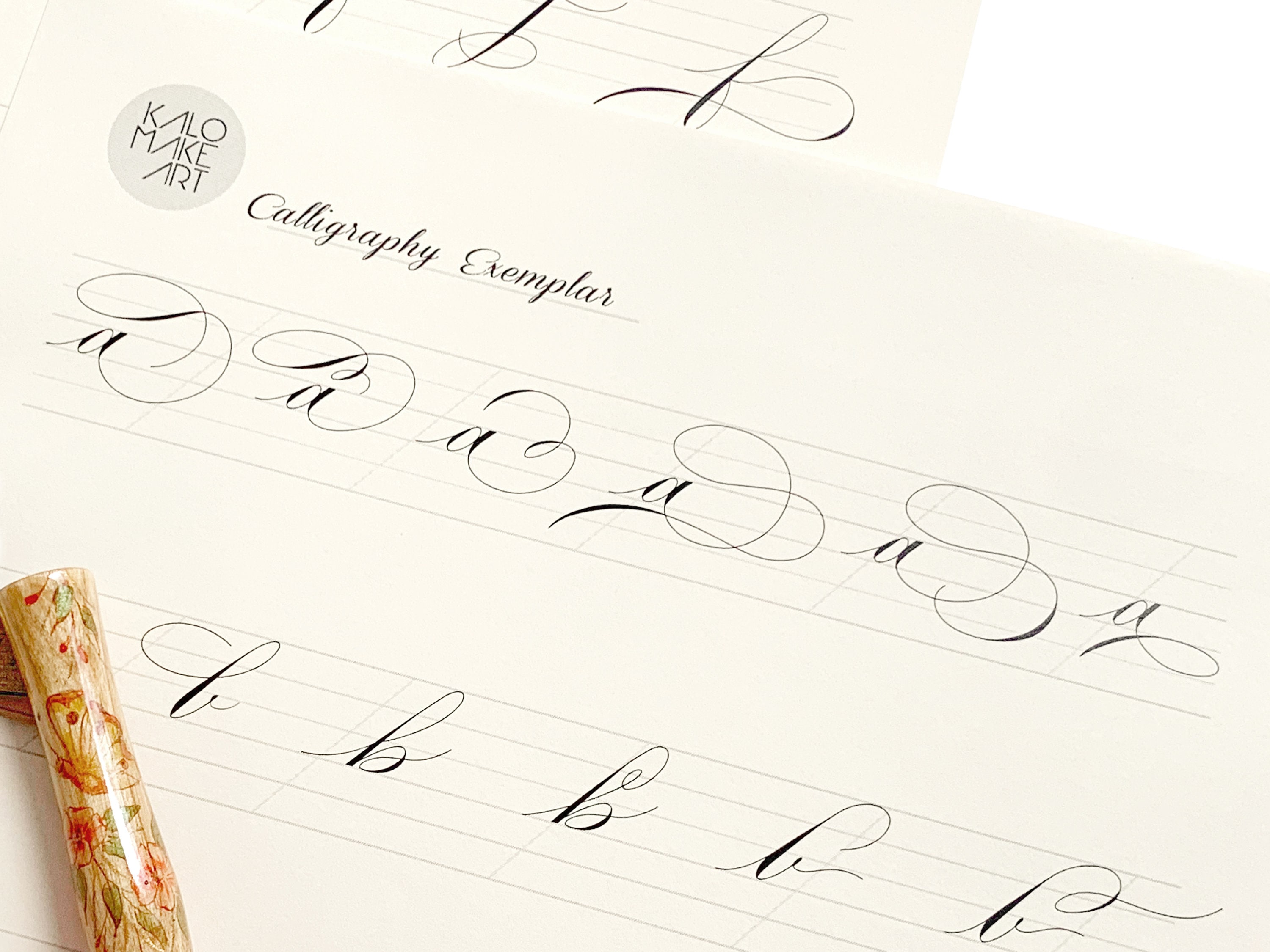 FLOURISH LOWERCASE Printable DIGITAL Calligraphy Copysheets | Etsy