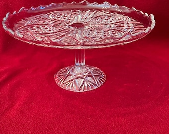 Antique Cake Stand EAPG John B. Higbee "Fortuna" Pattern 1906