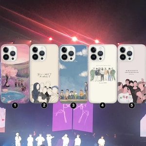 BTS drawing phone case for iPhone 16e, 15, 14, 13, 12, 11, Google Pixel 9 Pro, 8, 7A, Samsung S25 edge, S24 FE, A71, A36