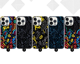 Funda de teléfono abstracta para iPhone 17, 16, 15, 14, 13, 12, 11, Google Pixel 9 Pro, 8, 7A, Samsung S25 edge, S24, FE.