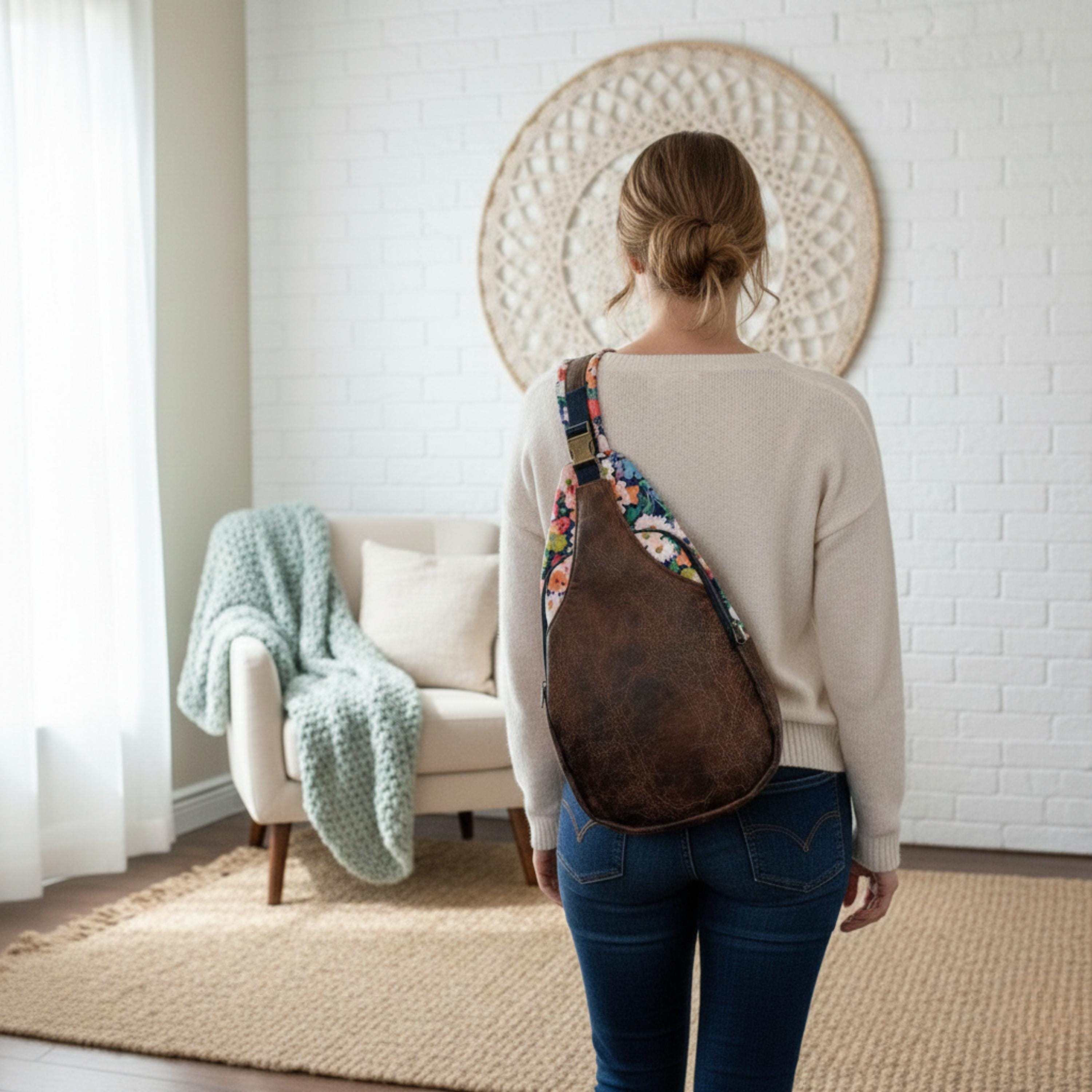 Sling Backpack Sewing Pattern PDF, Crossbody Sling Bag Pattern, Strap ...