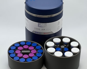 3mL/5mL/10mL Combo Vial Hydrapeak Insert | Fits 32oz Hydrapeak Food Jars | Peptide, Insulin, GLP-1 Cold Storage
