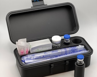 3 Slot Multi-Vial Travel Case with Syringe & Alcohol Pad Slots | Fits 3mL, 5mL, and 10mL Vials | Many Colors Available