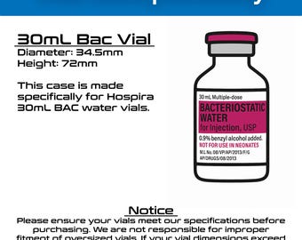 case of hospira bac water 30ml Vial Storage Case | Hospira Bacteriostatic Water Storage | Holds 4-25 Vials