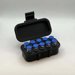 4-48 Slot 3mL Vial Storage Case || Peptide, Insulin, GLP-1 Storage || Many Colors Available || Robust, Discrete, Secure Vial Holder