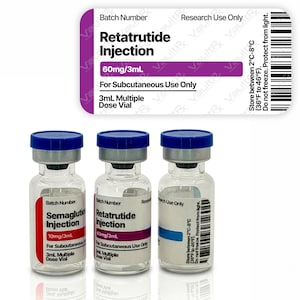 Peptide Vial Labels for 3mL & 5mL Vials | 1.5" x 0.75" Labels | Waterproof, Oil-Proof, Durable