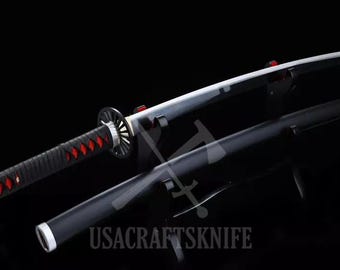 40" Kamado Tanjiro's Sword, Demon Slayer - Nichirin Sword - Katana Stainless Steel Collectible Sword with Scabbard