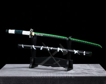 40" Sanemi Shinazugawa's Sword, Demon Slayer Nichirin Sword - Katana Stainless Steel Collectible Sword with Scabbard