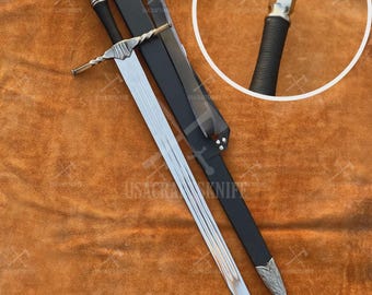 Witcher Sword of Geralt Of Rivia Handmade Sword Replica Stainless Steel Viking Medieval Sword with Scabbard
