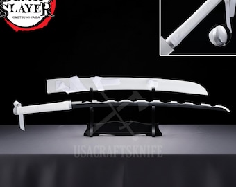 40" Inosuke Hashibira's Demon Slayer Nichirin Sword - Katana Stainless Steel Collectible Sword with Scabbard