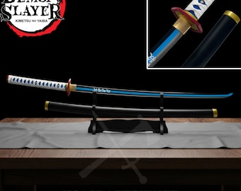 Giyu Tomioka Katana Sword Replica – Demon Slayer Anime Prop with Scabbard – Cosplay Collectible