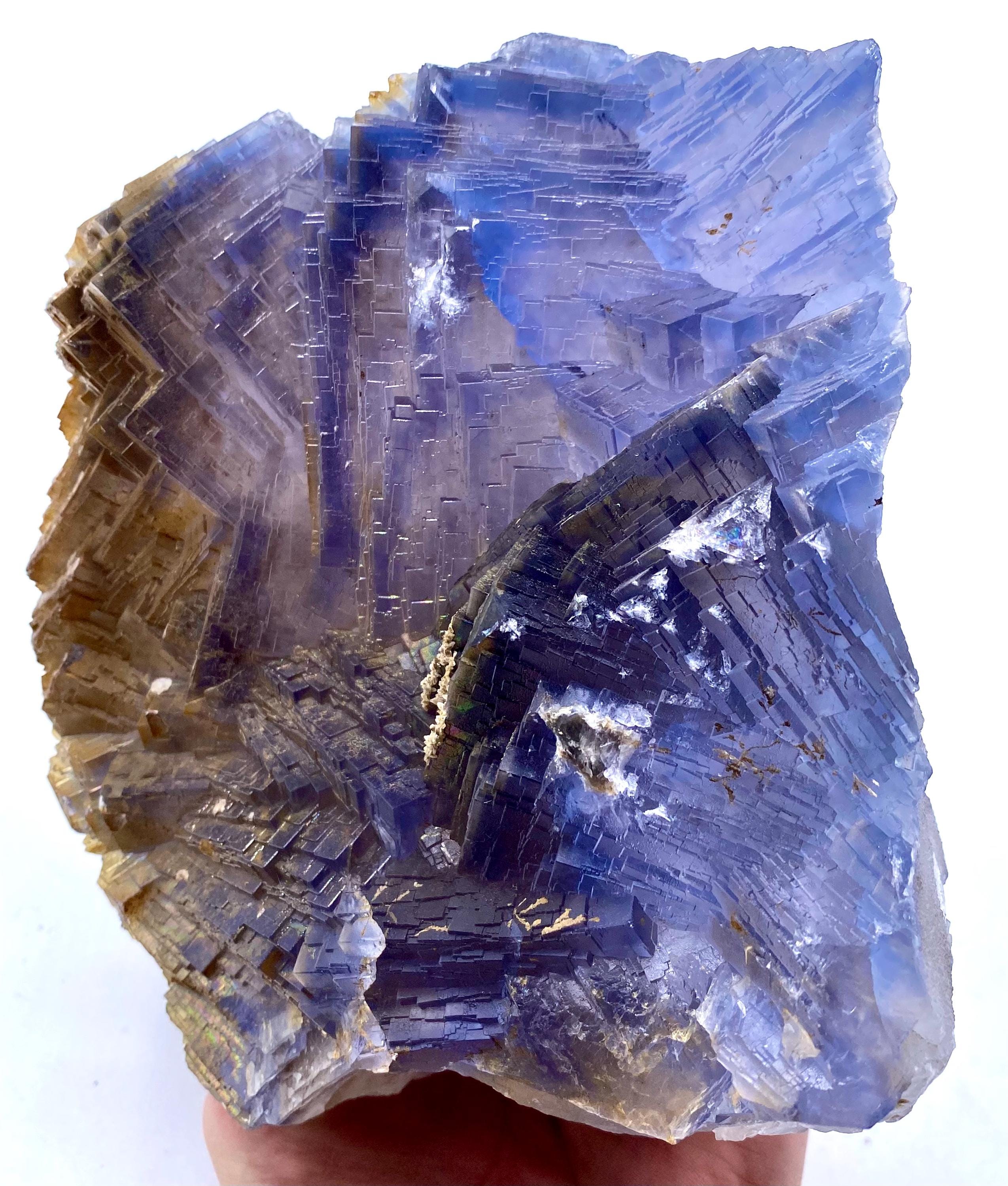 2971 Gram Cubic Celestial Fluorite Crystal Specimen : Natural