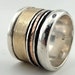 STUNNING Bold Chunky and Wide Ring Made of Mix Metals: - Etsy
