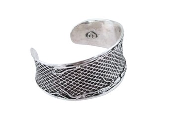 Cuff Bracelet, Sterling Silver Bracelet, Wide Silver bracelet, Handmade Silver Bracelet, Silver Bracelet, Israeli Designers, Hadar Jewelry