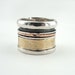 STUNNING Bold Chunky and Wide Ring Made of Mix Metals: - Etsy