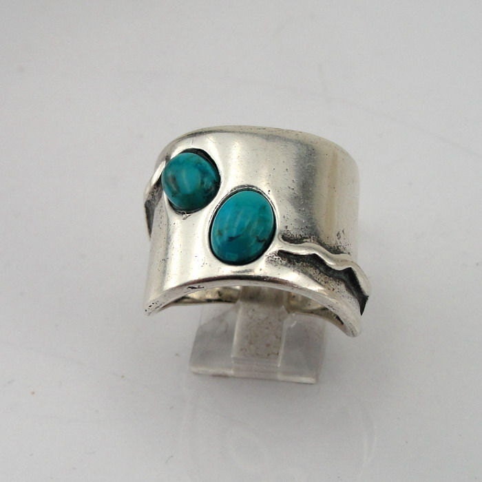 Turquoise Ring 925 Sterling Silver Turquoise Ring size 7 | Etsy