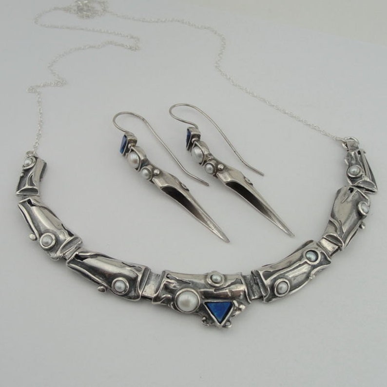 Beautifully Handcrafted Sterling Silver Link Necklace with Etsy
