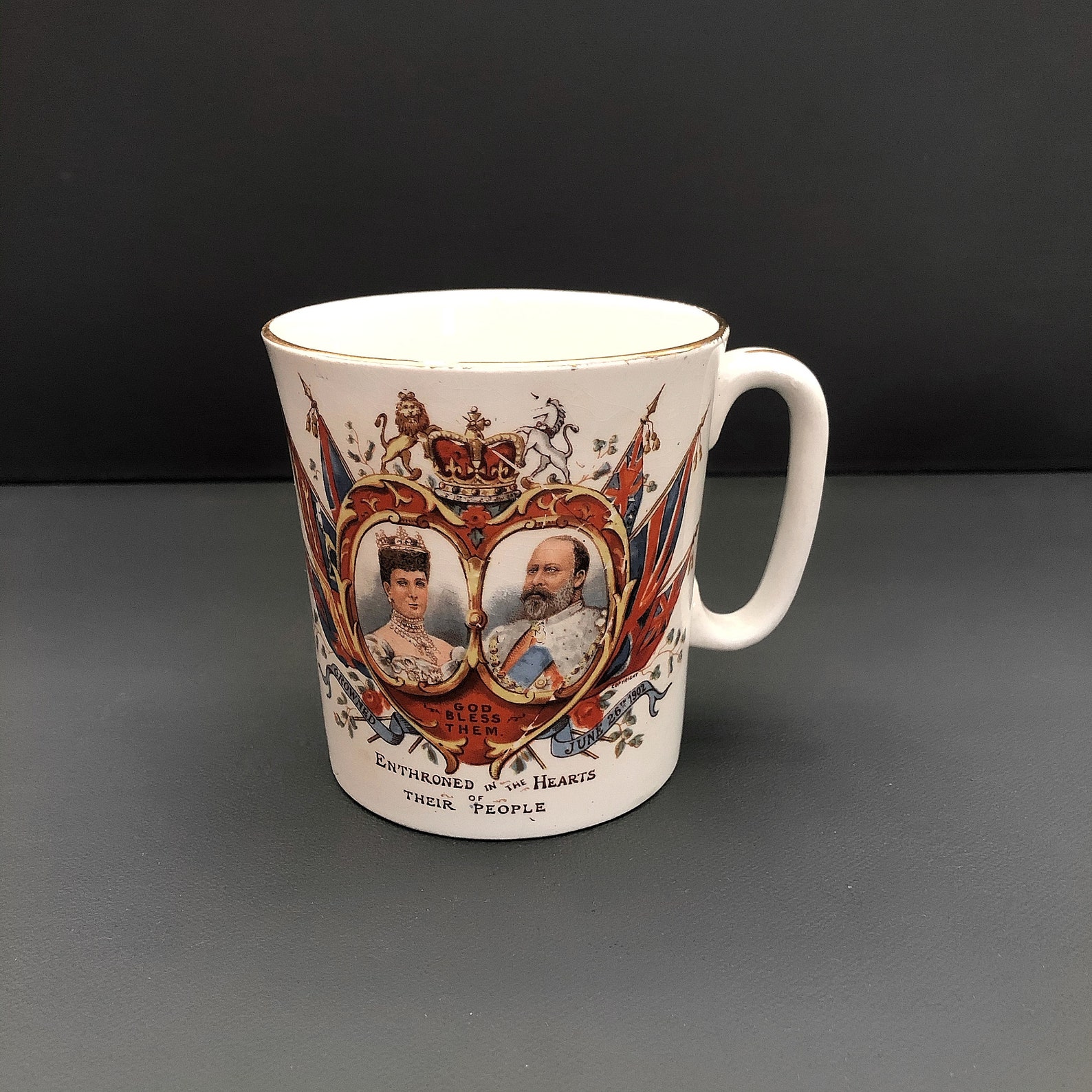 Coronation Mug King Edward VII British Royal Family Etsy