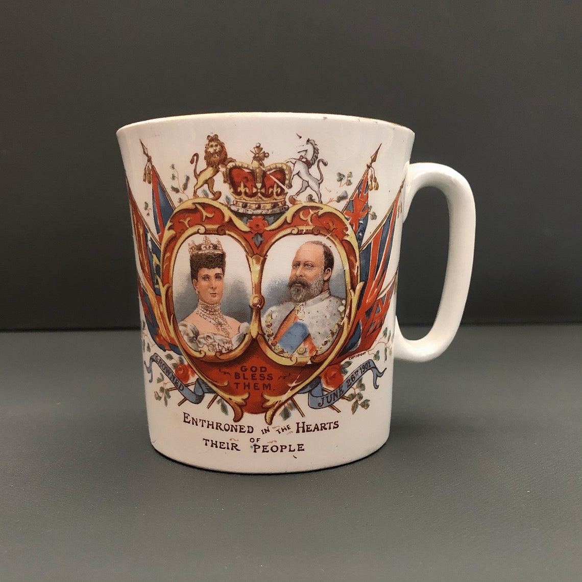 Coronation Mug King Edward VII British Royal Family Etsy