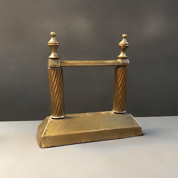 Victorian Brass Hot Poker Rest Fireside Tool Rest Antique ...