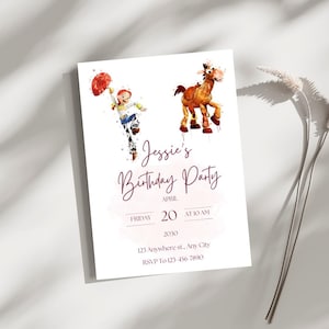 Toy Story Jessie Birthday Invitation: Cowgirl Party, Digital Download