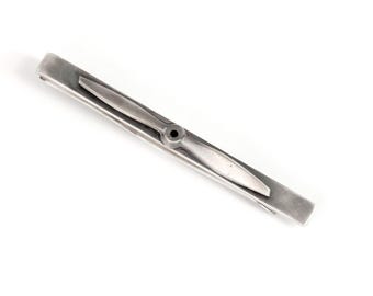 Sterling Silver Propeller Tie Clip: Pilot Gift, Personalized Option