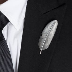 fathers day gift, Feather Tie Clip – Cool Tie Clip Sterling Silver