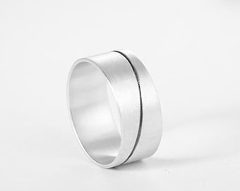 Men's Wedding Ring, Men’s Wedding Band, Silver Wedding Band, Men’s Silver Wedding Band, Handmade Wedding Band