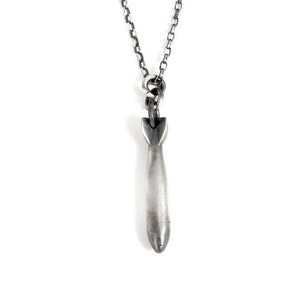 Torpedo Bomb Necklace - Men’s Sterling Silver Necklace with Bomb Pendant Makes Quirky Necklace for Boyfriend or Husband
