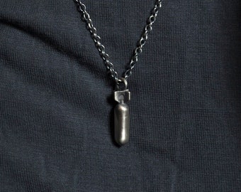 Cool Gifts for Men, WW2 Aircraft Bomb Necklace Men Sterling Silver.