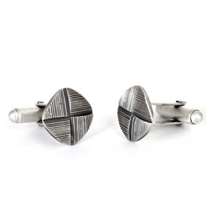 Square Cufflinks,Square Cufflinks in Sterling Silver image 2