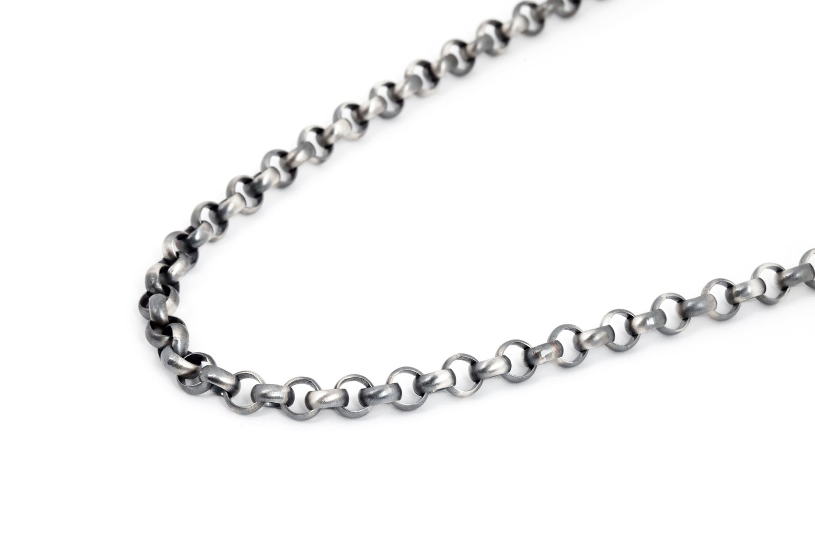 Mens Silver Chain Necklace Mens Thick Sterling Silver Chain Etsy