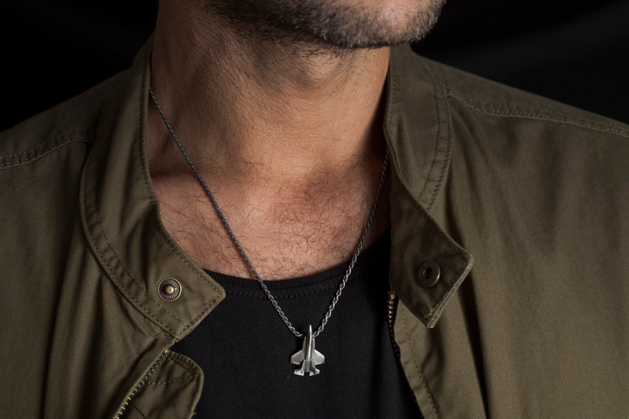 Fighter Jet Pendant Necklace F35 Gifts 