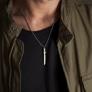Sterling Silver Samurai Sword Necklace: Unisex Japanese Pendant