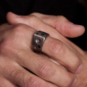Moon Ring for Men in Sterling Silver image 3