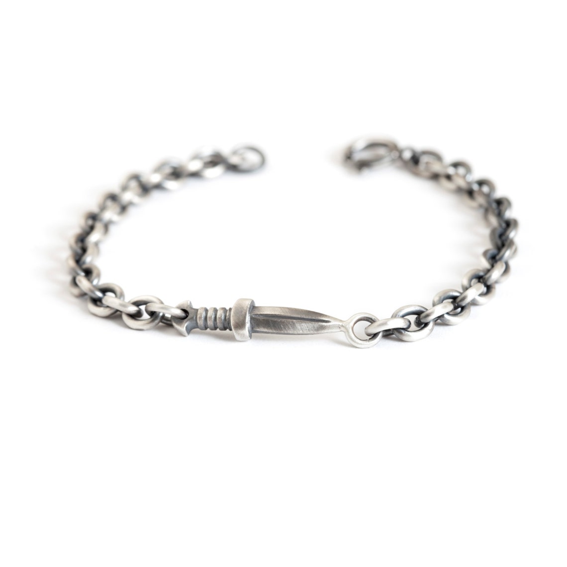 Gifts for Boyfriend Dagger Pendant Chain Link Bracelet in - Etsy Israel