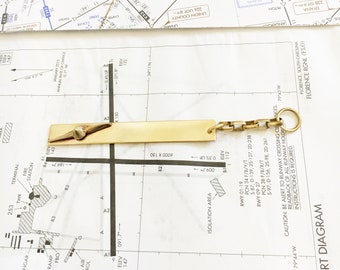 Pilot Gifts for Him Keychain, Fathers Day Gift Keychain, Brass Keychain, Cessna 162 Airplane Keychain, Engraved Keychain for Pilot Gift