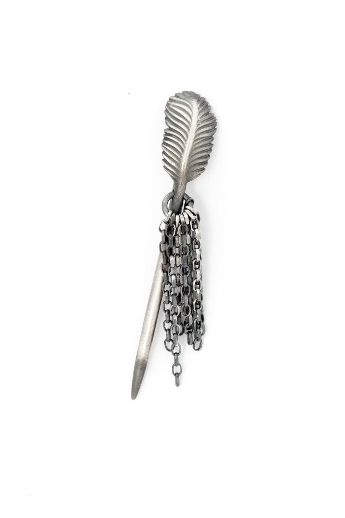 Feather Lapel Pin Men Silver Sterling Silver Lapel Pin Cool Etsy