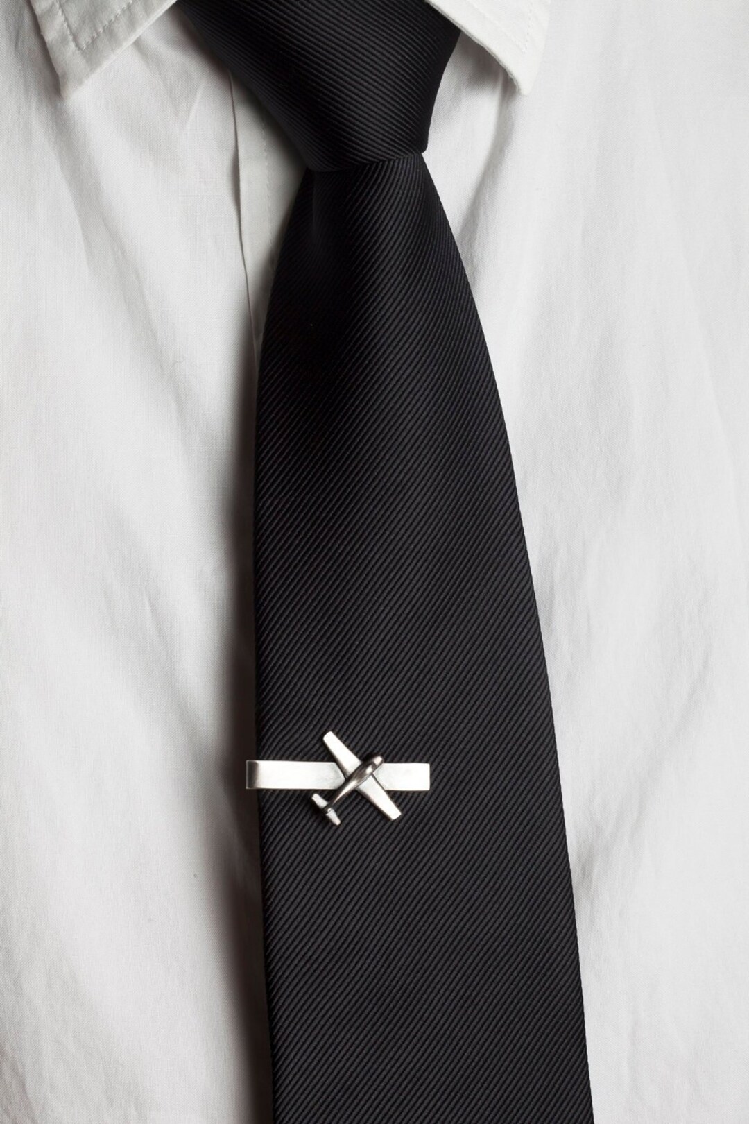 personalised silver tie clip