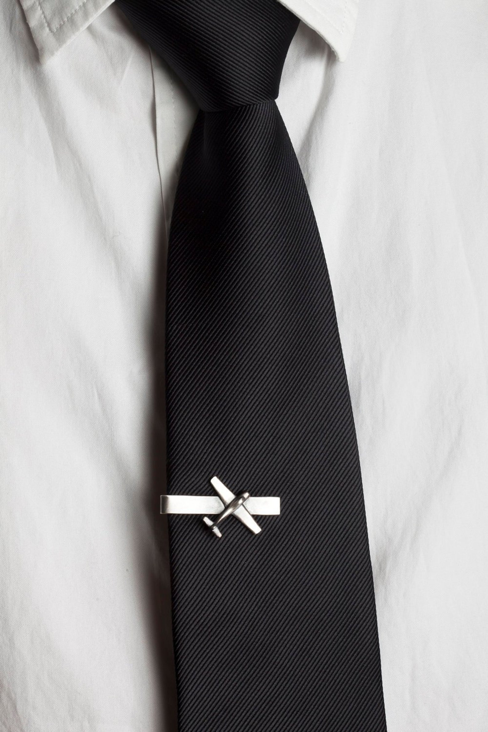 personalised sterling silver tie clip