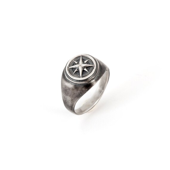 Sterling Silver Small Compass Ring Sterling Silver Small Compass Ring