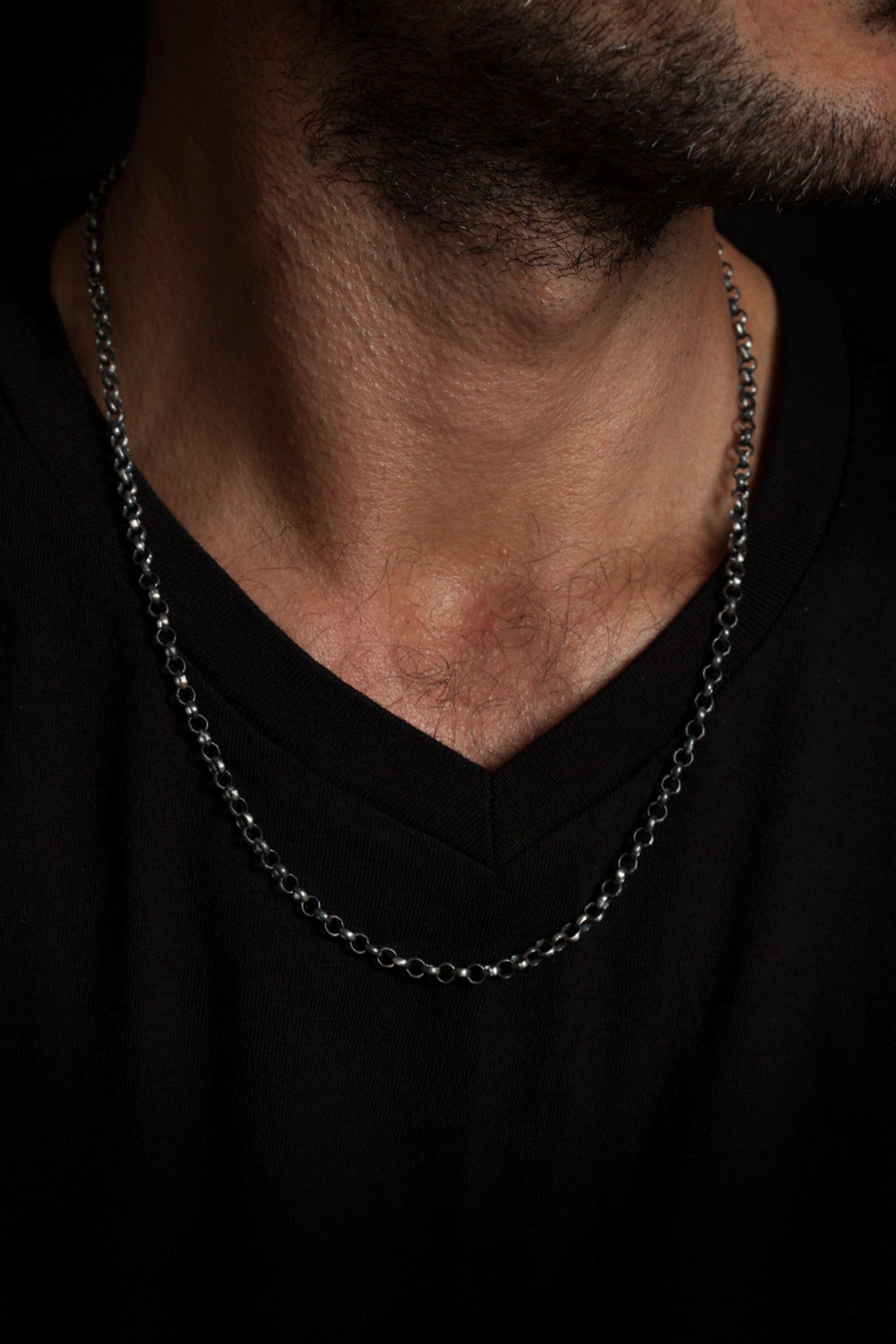 Christmas Gifts Mens Silver Chain Necklace Mens Silver Chains Etsy