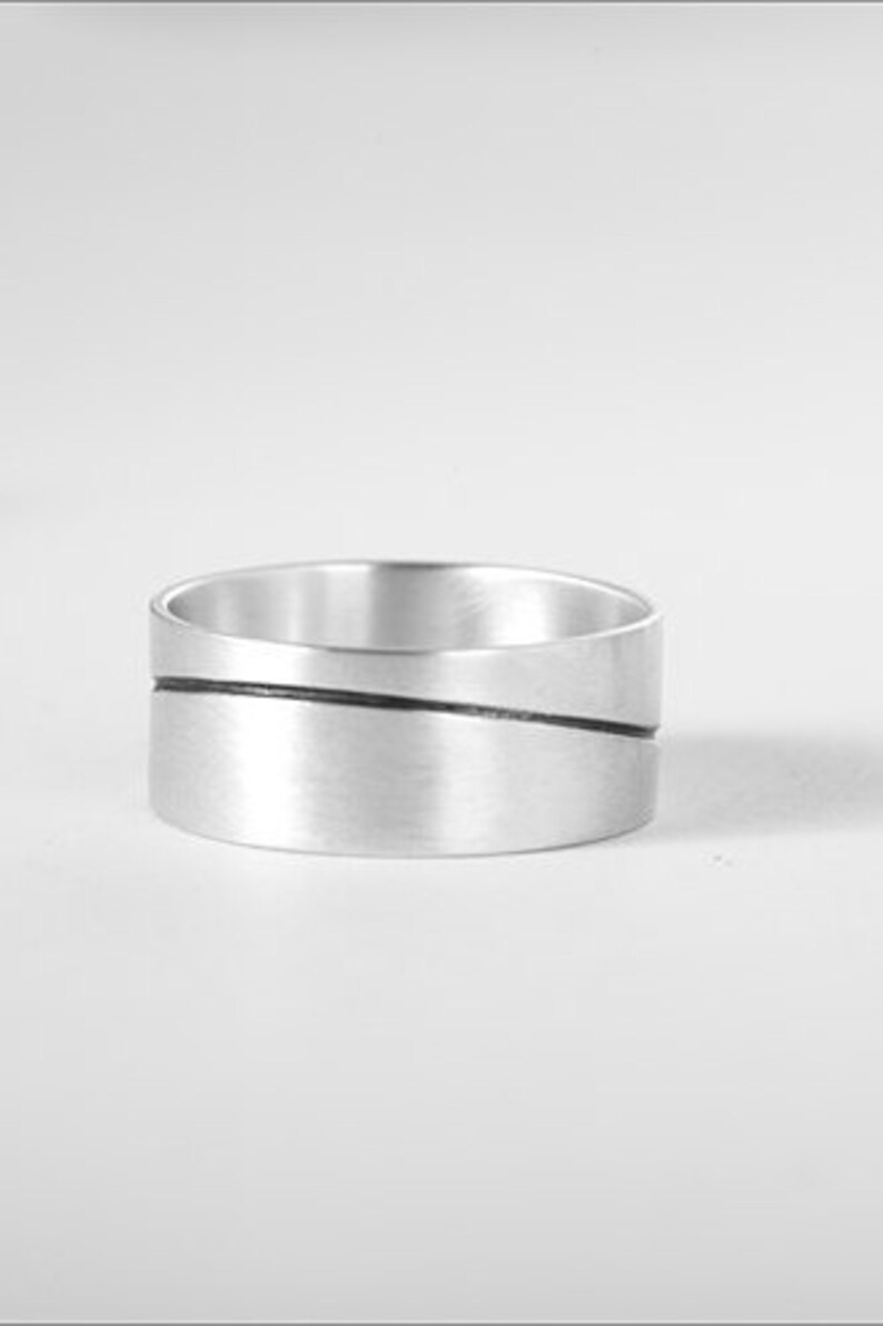 Men's Wedding Ring Mens Wedding Band Silver Wedding Etsy
